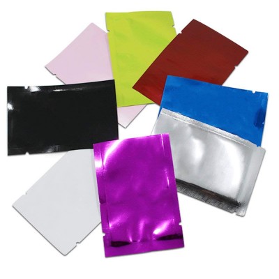 Heat Sealable Aluminum Foil Bag Pouch Bulk Food Storage Vacuum Sealer Coffee Tea Jerky Soap Packaging Bag with Tear Notch