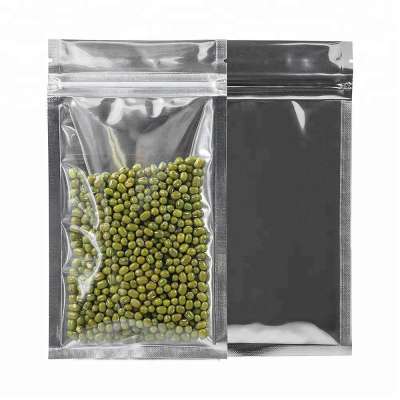 Clear Front Resealable Mylar Herb Bags Food Storage Aluminum Foil Grip Seal Bags Smell Odor Proof Pouches